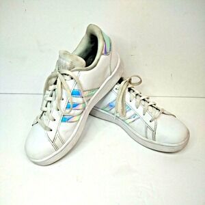 Adidas Originals SuperStar, White Rainbow Stripes Sneakers Size 3.5